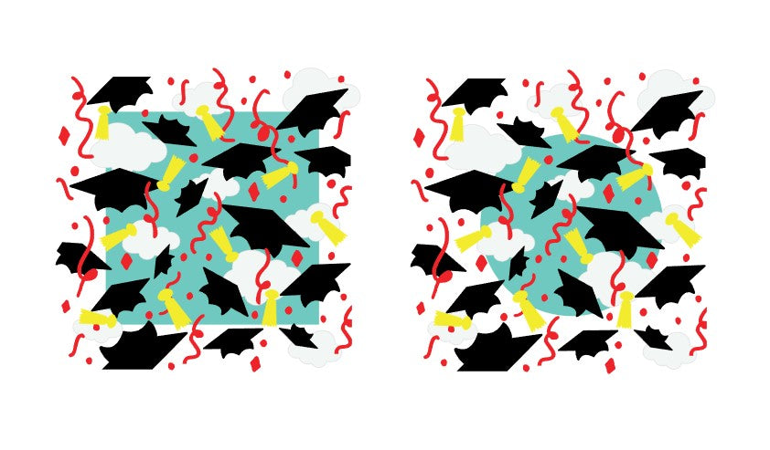 Graduation Celebration Background 4-Layer Stencil Digital Design