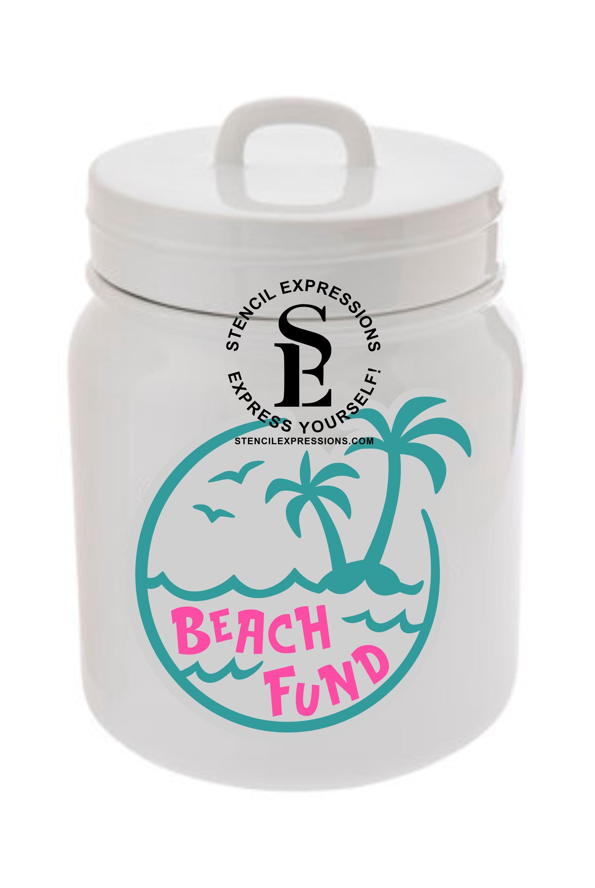 Beach Fund Single and 2-Layer Vinyl or SILKSCREEN Stencil Set Digital Design*