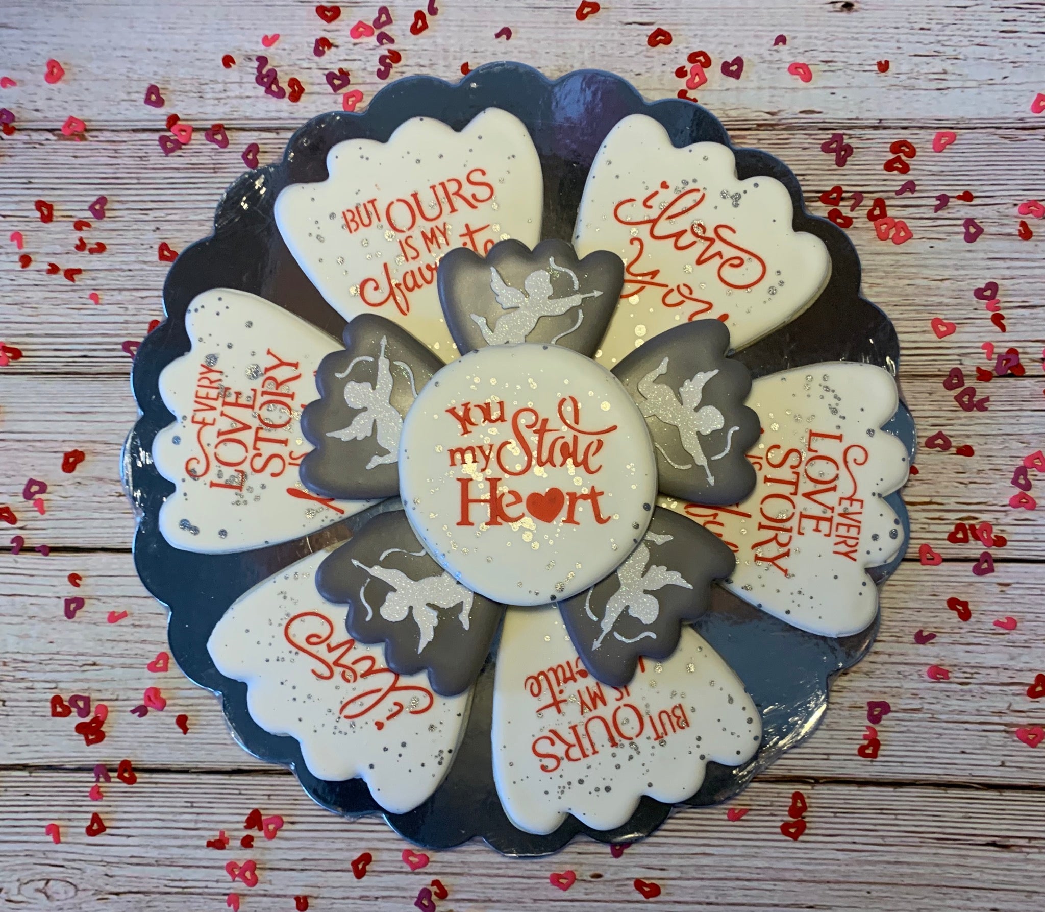 Valentine's Day: Cupid’s Arrow 5 pc Digital Design Stencil Set Wish Upon A Cookie TX