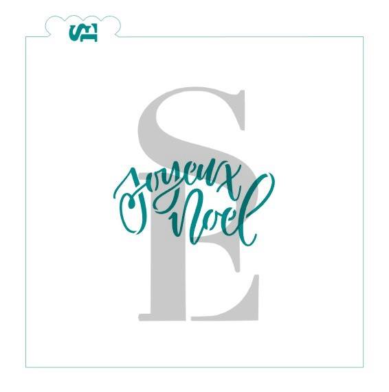 Joyeux Noel Sentiment Digital Design Cookie Stencil