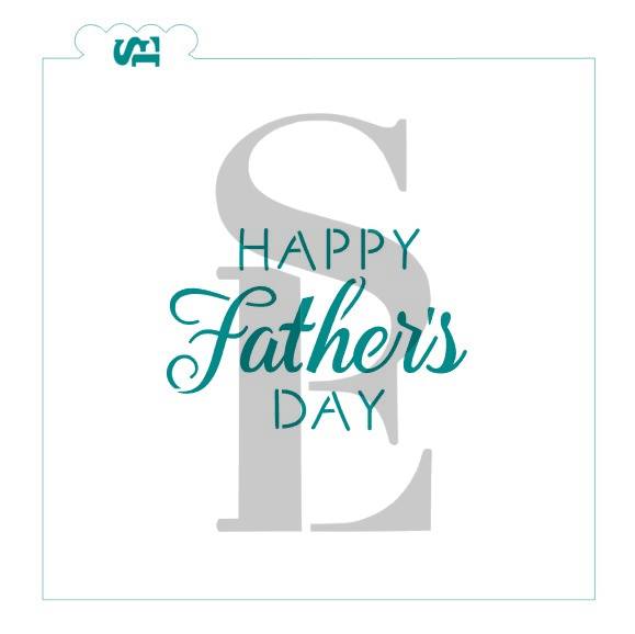 Happy Father's Day #1 Stencil for Cookies, Cakes & Culinary