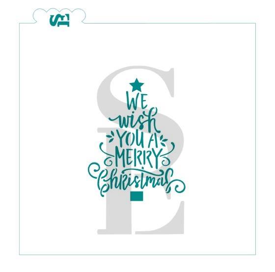 We Wish You a Merry Christmas Tree Digital Design