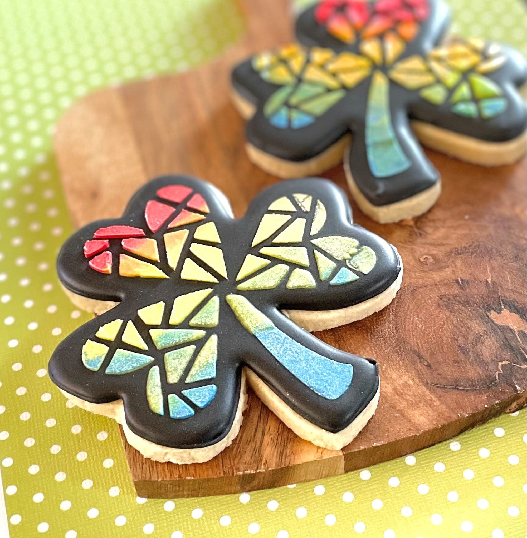 Stained Glass Shamrock Digital Design *