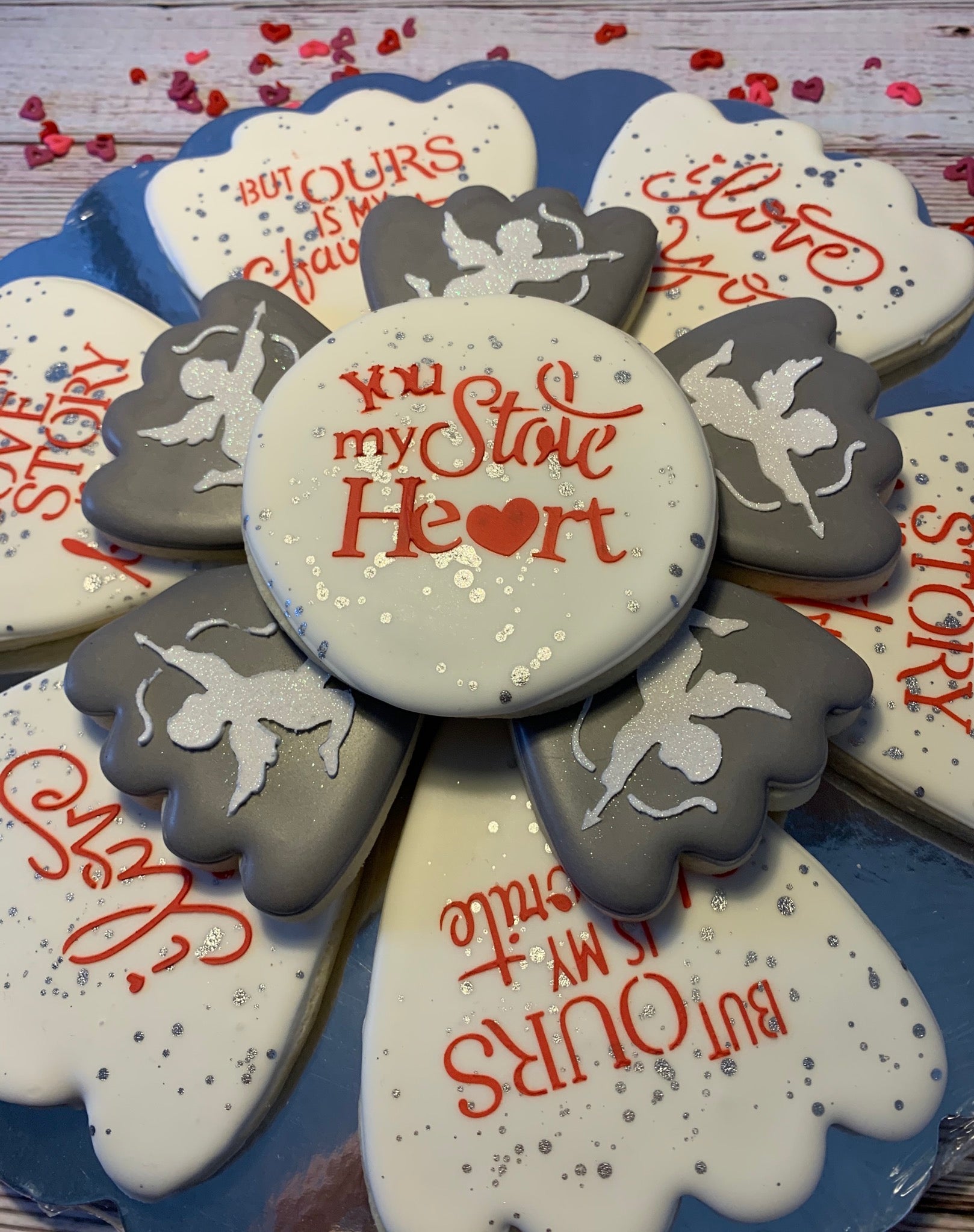 Valentine's Day: Cupid’s Arrow 5 pc Digital Design Stencil Set Wish Upon A Cookie TX