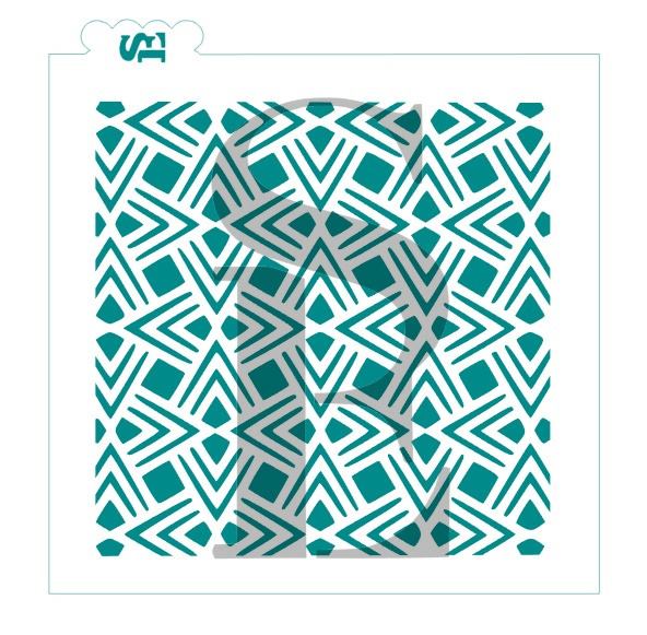 Art Deco Arrows / Triangles Background Digital Design cookie stencil