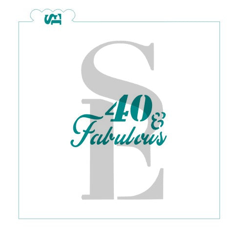 40, 50, 60, 70 & Fabulous Stencil Bundle for Cookies, Cakes & Culinary Cookie Stencils