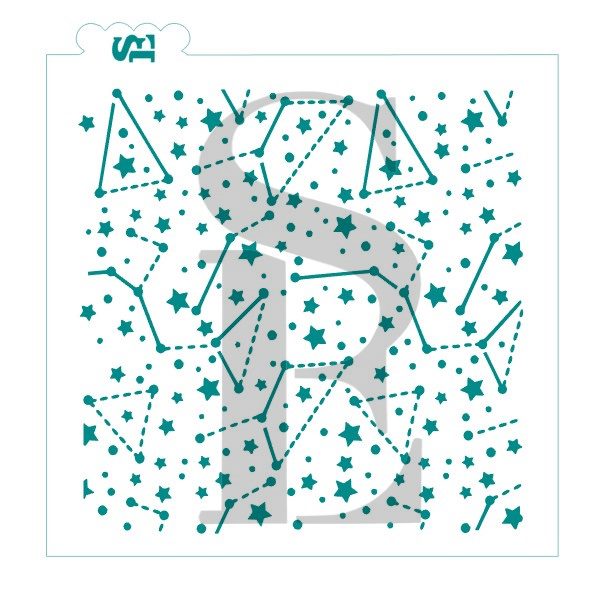 Stars Constellation Background Stencil for Cookies, Cakes & Culinary