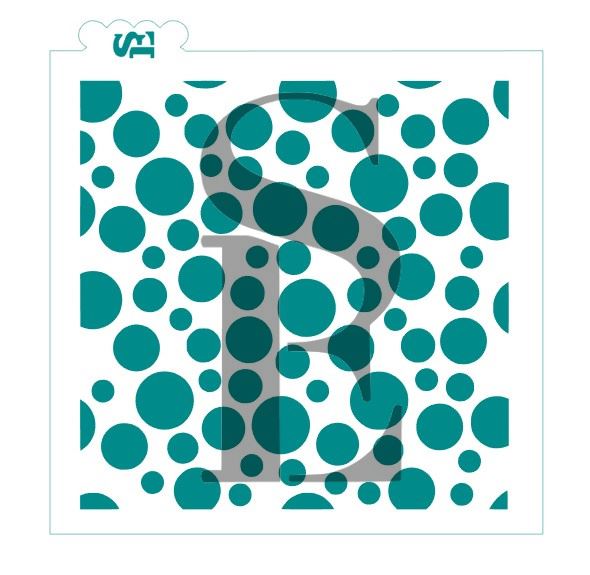 Floating Bubbles Background Digital Design Cookie Stencil