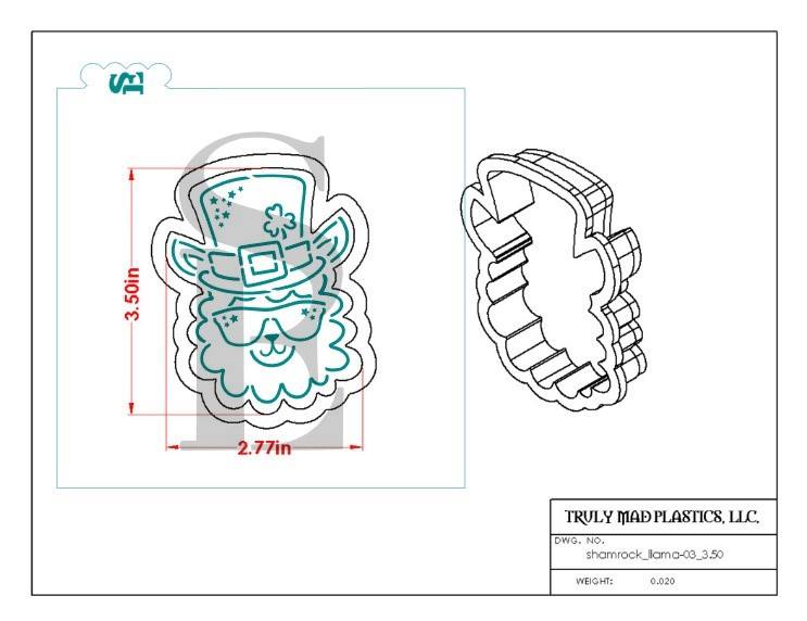 Llama-prechaun - Shamrock Leprechaun PYO Digital Design