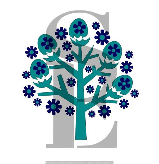 Easter Egg Tree, Layered Digital Design