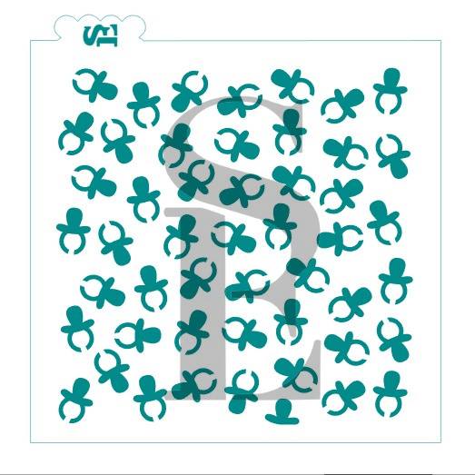 Baby Pacifier Background Digital Design Cookie Stencil