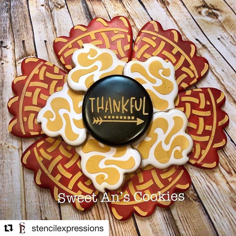 Cherry and Pumpkin Pie Slices Platters 3 Pc Digital Design Cookie Stencil Sweet An's Cookies