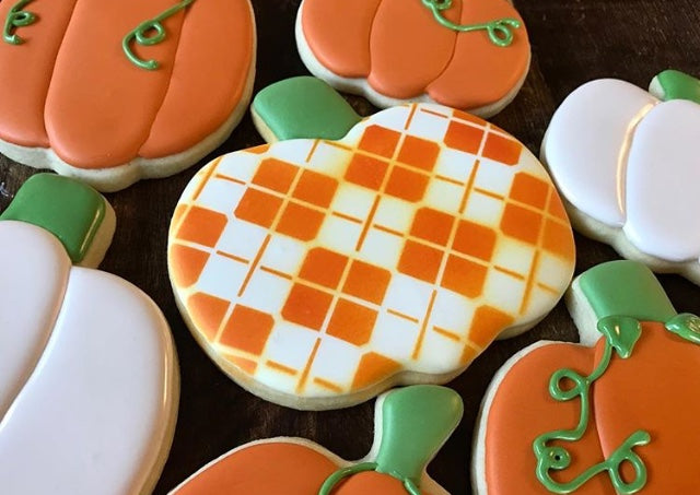 Argyle Plaid Background Digital Design Cookie Stencil Trifectionary