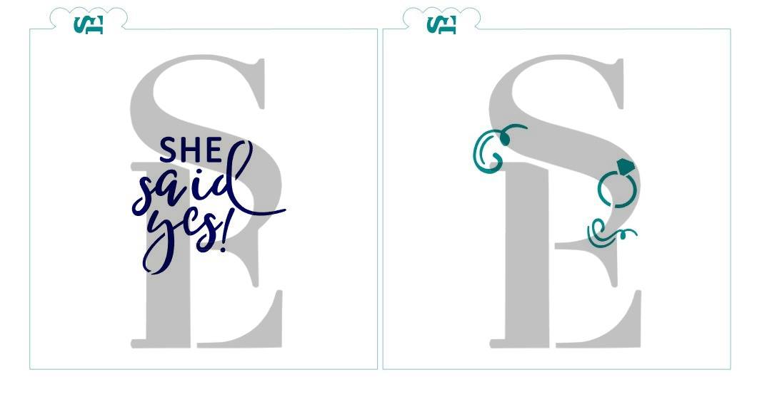 She Said Yes! #2, Single and Layered Digital Design