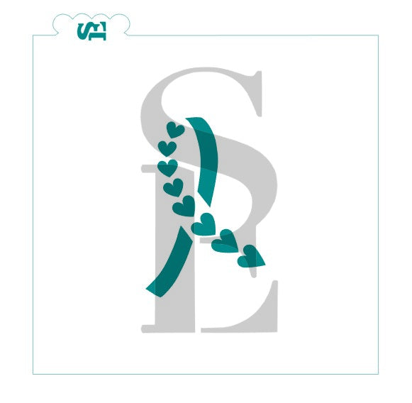 Cancer Hearts Awareness Ribbon Digital Design cookie stencil