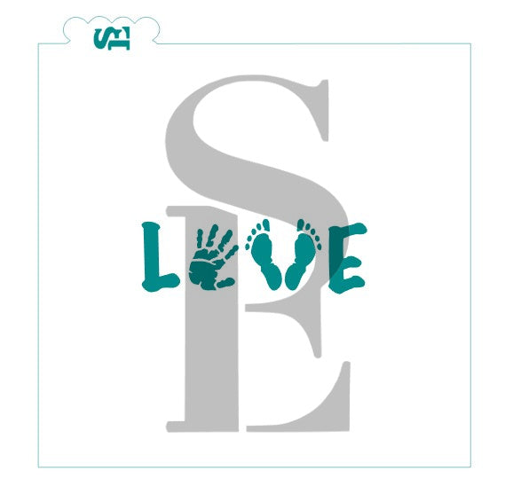 LOVE Baby Hand and Feet Stencil