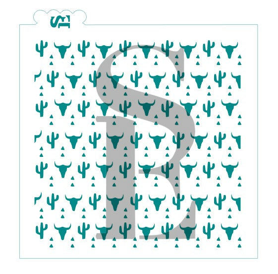 Cactus #6 w/ Longhorn Background Digital Design