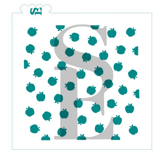 Apple Background - Scattered Digital Design Cookie Stencil