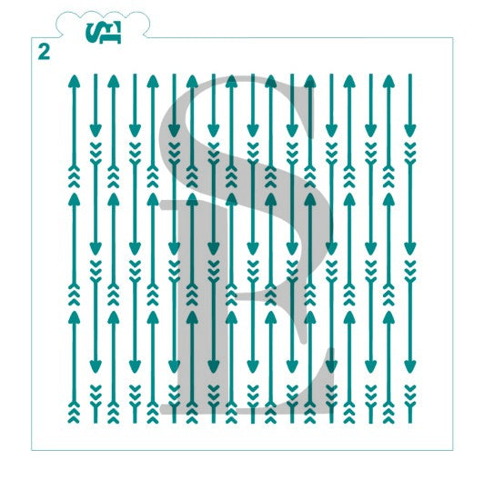 Arrow Boho #2 Background Digital Design Cookie Stencil