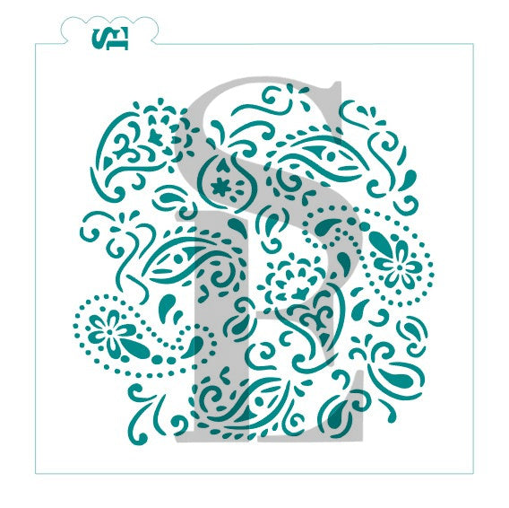 Bandana Print Background Digital Design cookie stencil