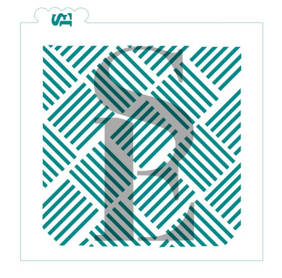 Basketweave cookie stencil Easter