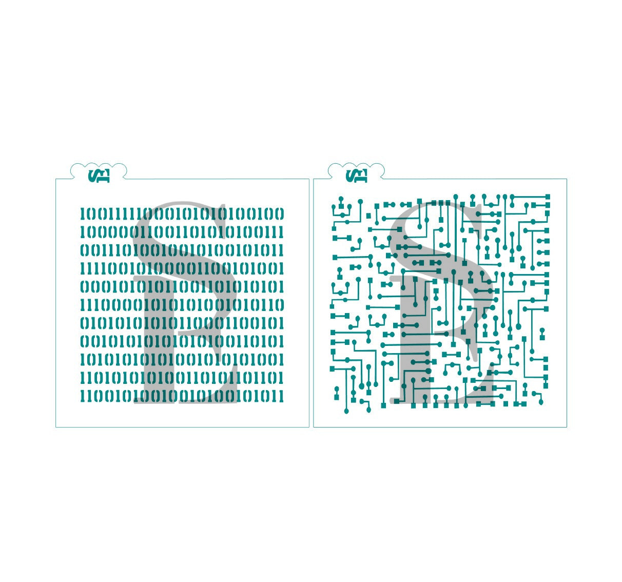 Binary Code and Circuit Board Background Bundle Digital Design