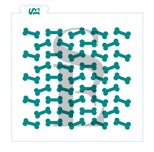 Bone Background Digital Design cookie stencil