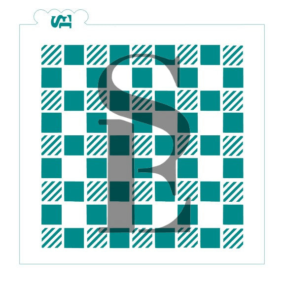 Buffalo Plaid Background Digital Design cookie stencil