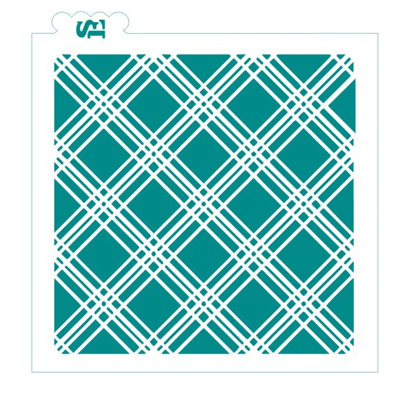Picnic Plaid Background Digital Design Cookie Stencil