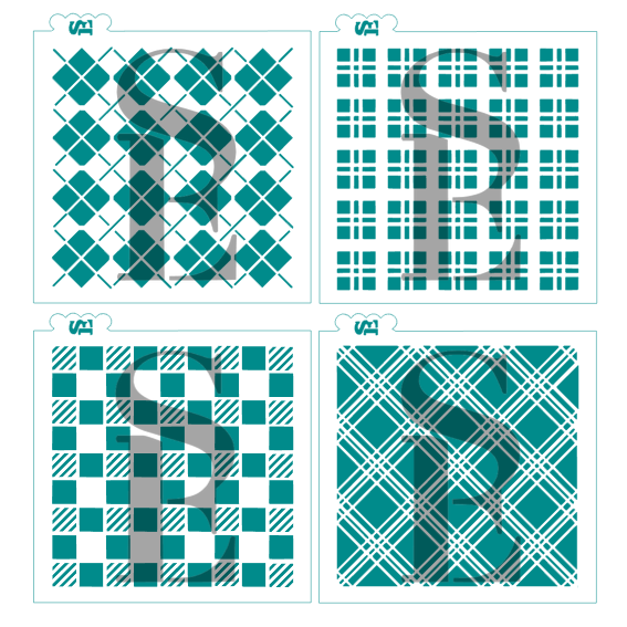 Plaid Backgrounds Bundle Digital Design Cookie Stencil
