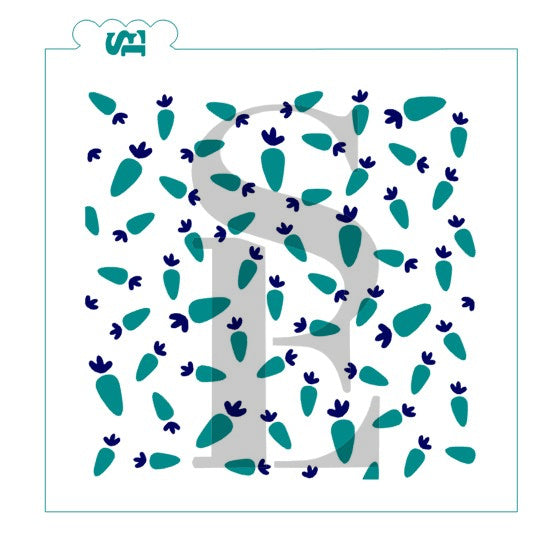 Carrots Background, Single and Layered Digital Design cookie stencil