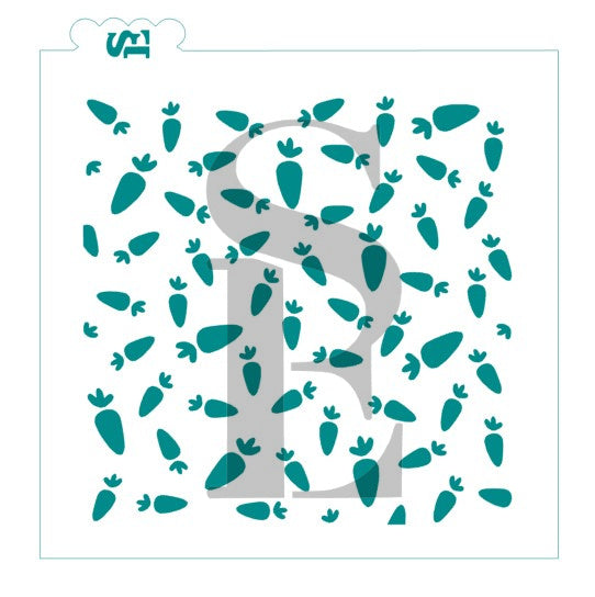 Carrots Background, Single and Layered Digital Design cookie stencil