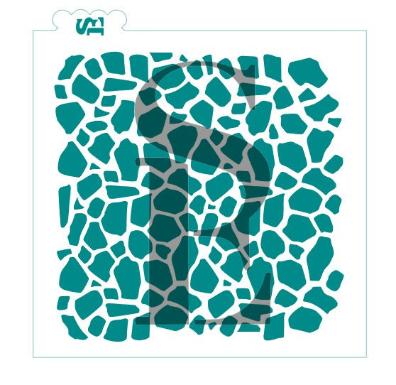 Cobblestone Background Stencil for Cookies, Cakes & Culinary