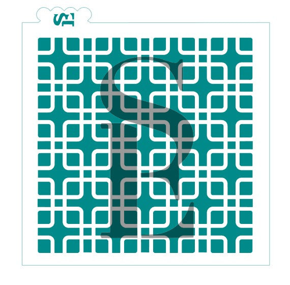 Deco Squares Background Digital Design cookie stencil
