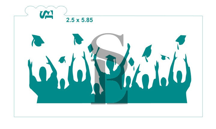 Graduation Celebration Border Digital Design Graduates Cookie and cake Stencil