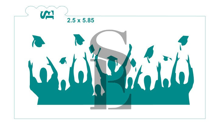 Graduation Celebration Border Digital Design Graduates Cookie and cake Stencil
