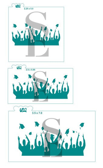 Graduation Celebration Border Digital Design Graduates Cookie and cake Stencil