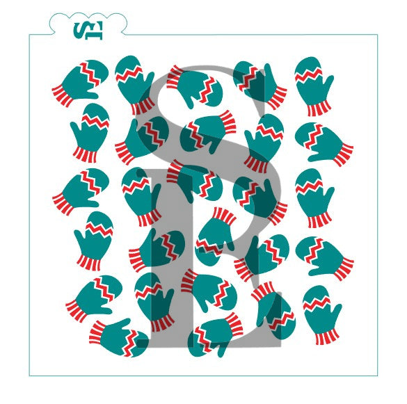 Mittens Background Stencil