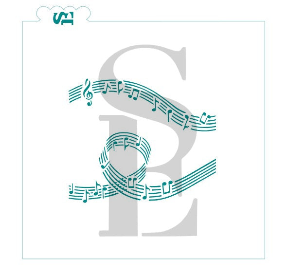 Jalynn's Music Notes Digital Design Cookie Stencil