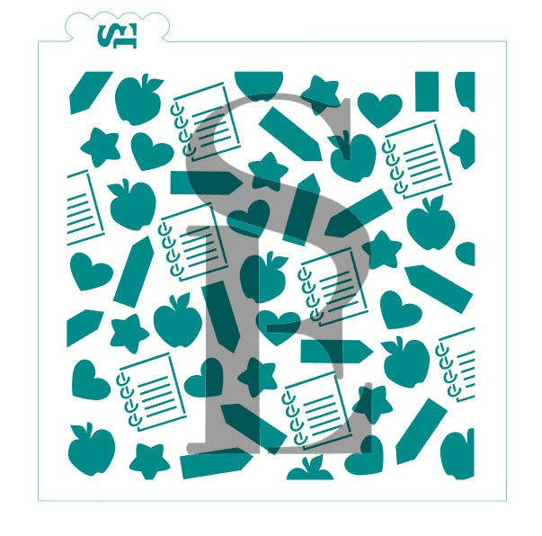 School Supplies Single & Layered Background Digital Design