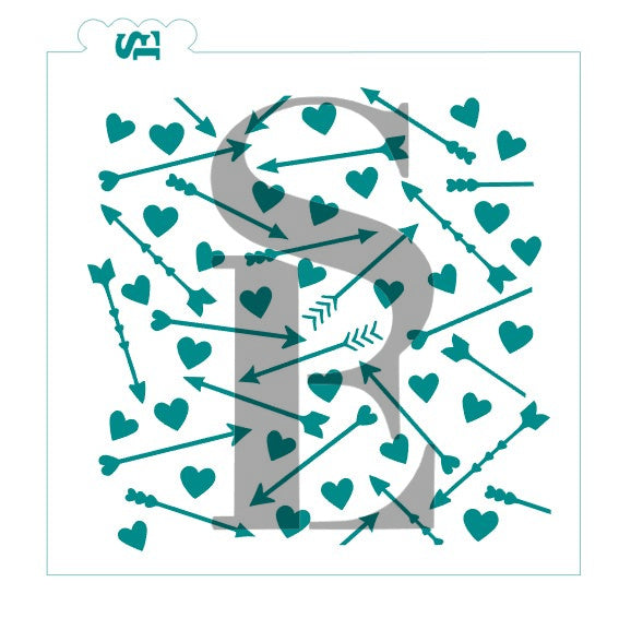 Hearts and Arrows Background Digital Design