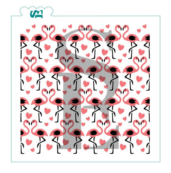 Flamingo Background Layered Set Digital Design