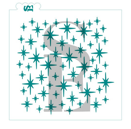 Twinkle Star Background Stencil for Cookies, Cakes & Culinary