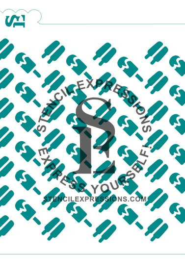 Popsicles Background Stencil Digital Design