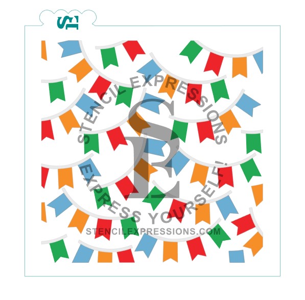 Festive Banner Background, Layered Set of 5 Digital SVG Design Download *