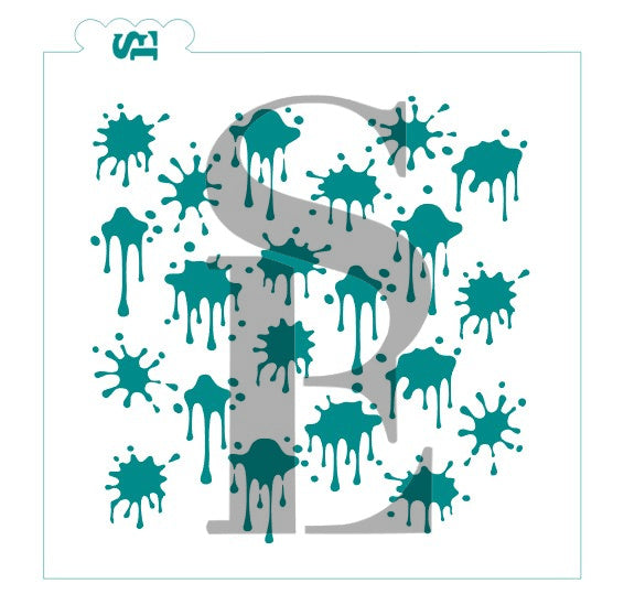 Splatter Background Stencil for Cookies, Cakes & Culinary