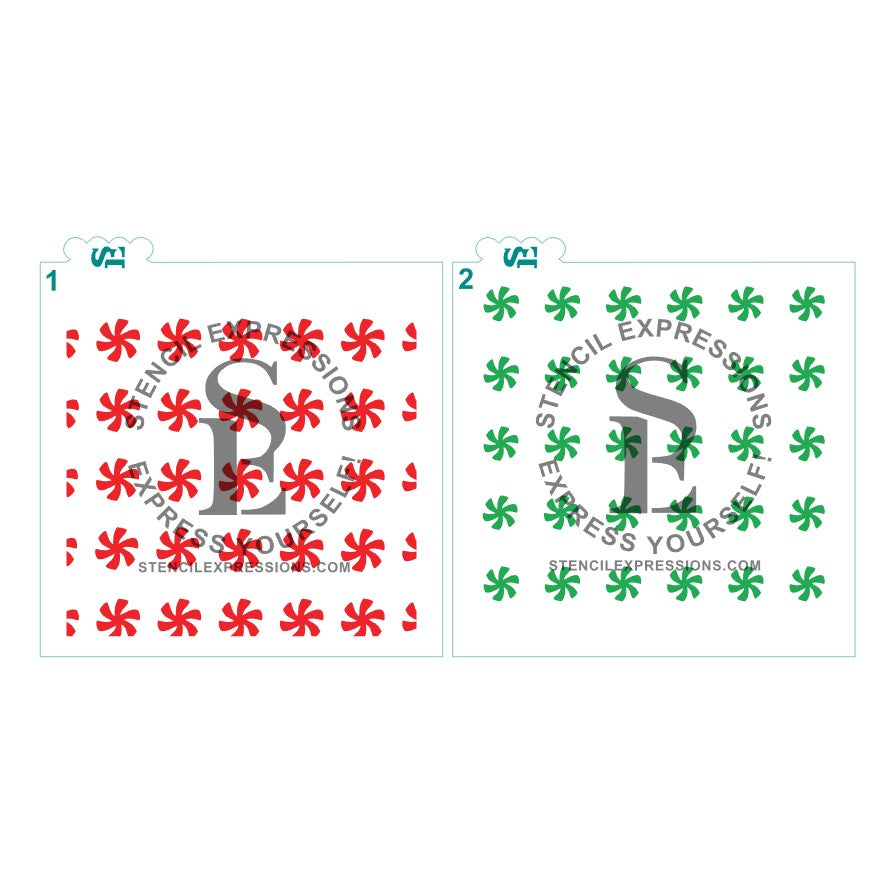 Peppermint Candy Background, Single and Layered Digital SVG Design Download *