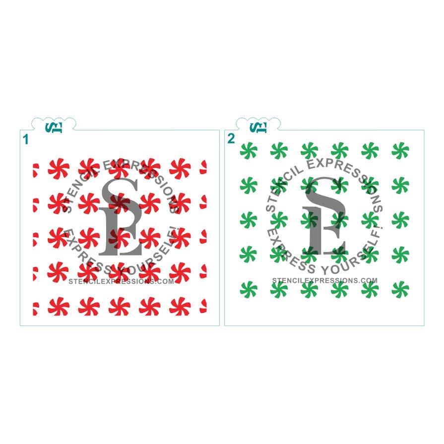 Peppermint Candy Background, Single and Layered Digital SVG Design Download *