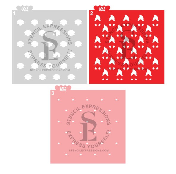 Gnomes Background Base Layers Set of 3 for Cookies Cakes Culinary