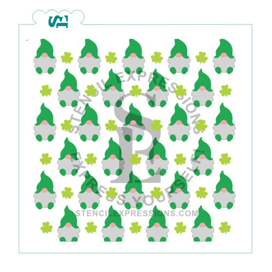 Gnomes Background Shamrocks St. Patrick's for Cookies Cakes Culinary